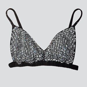 NWOT Pinko crystal-embellished bralette, size S